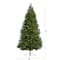 8ft. Pre-Lit Grand Teton Spruce Flat Back Artificial Christmas Tree, Warm White LED Lights